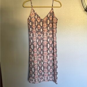 Snakeskin midi dress